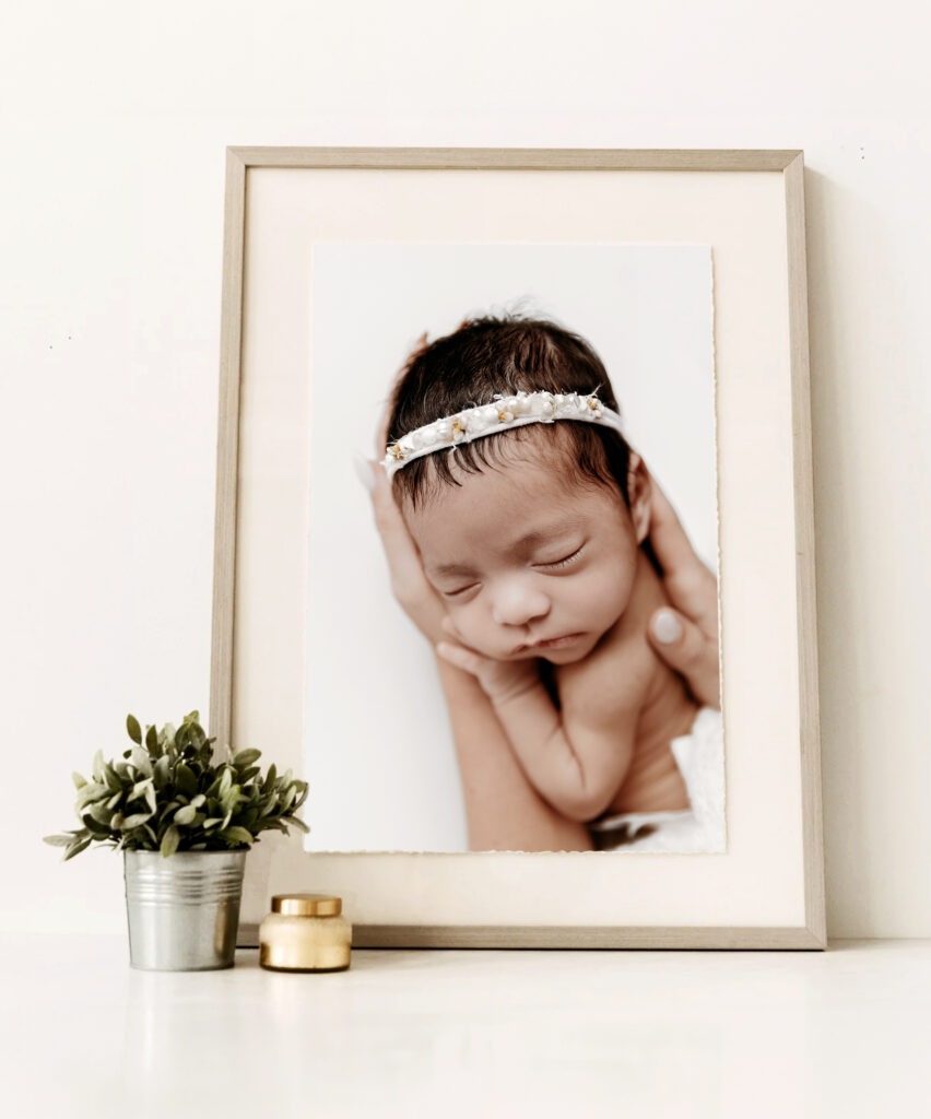 framed print from professional newborn photo session